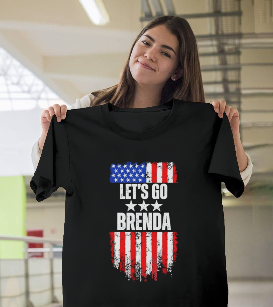 Let's Go Brenda Vintage USA Flag Stars Kamala Harris T-Shirt