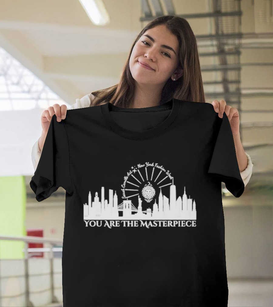 You Are the Masterpiece Sarah Camille Art New York Fashion Week Skyline Lion T-Shirt