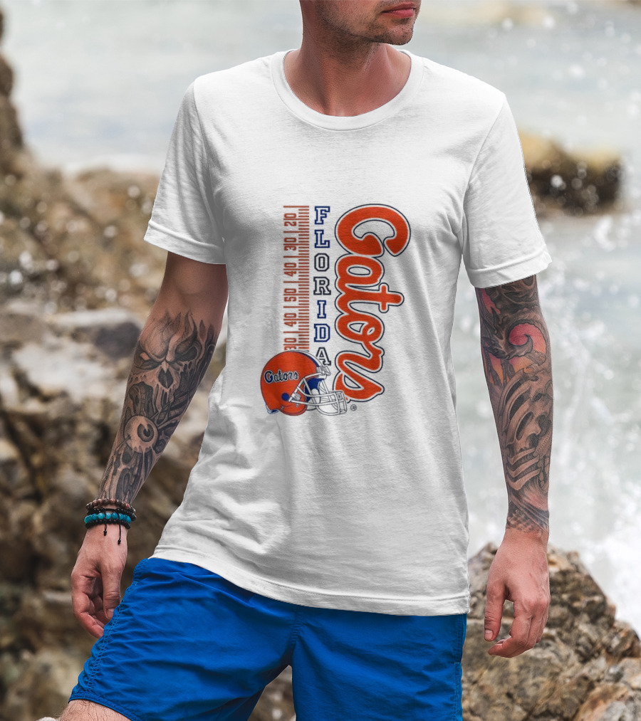 Florida Gators Football Helmet Scoreboard T-Shirt