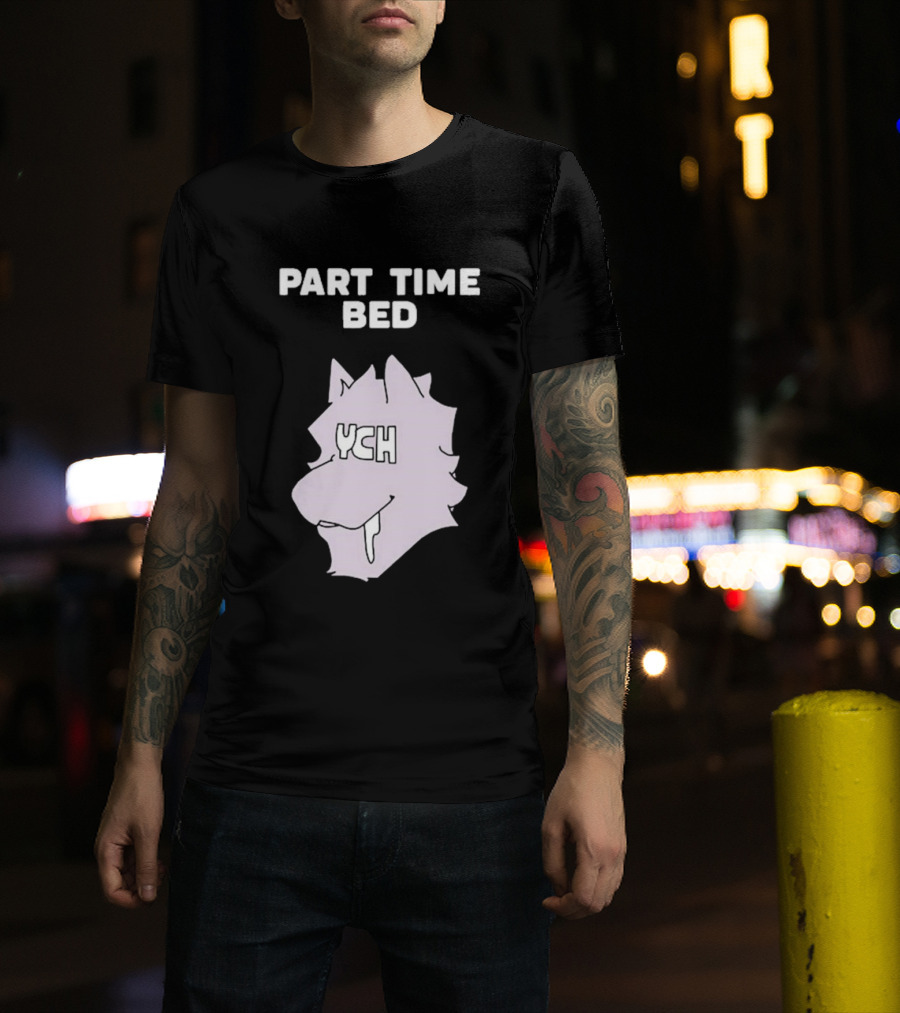 Gustav Indycar Part Time Bed YCH Wolf Head T-Shirt
