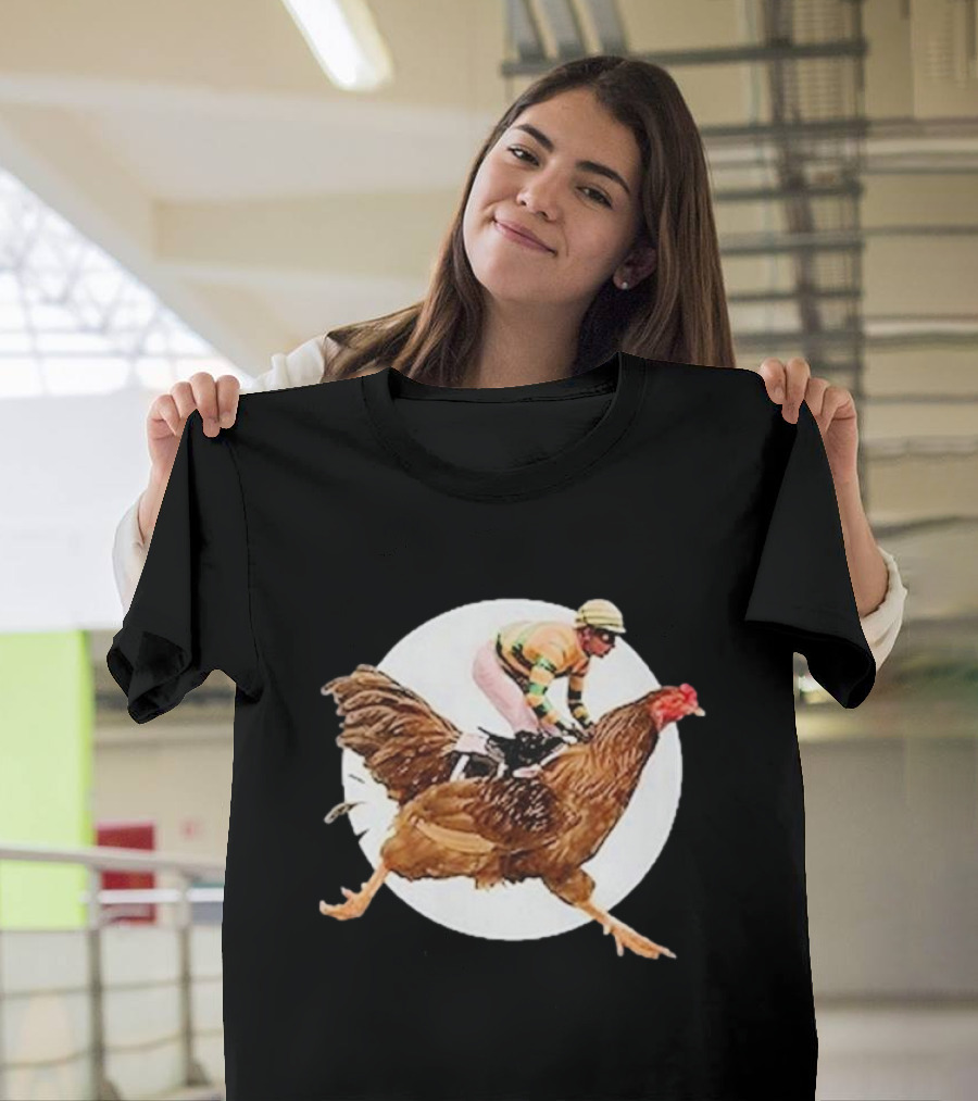 Surreal Race: Jockey on a Giant Chicken T-Shirt