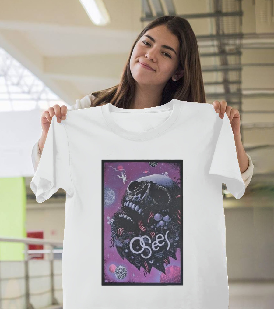 The Osees Band Skull Art Green Man Festival T-Shirt