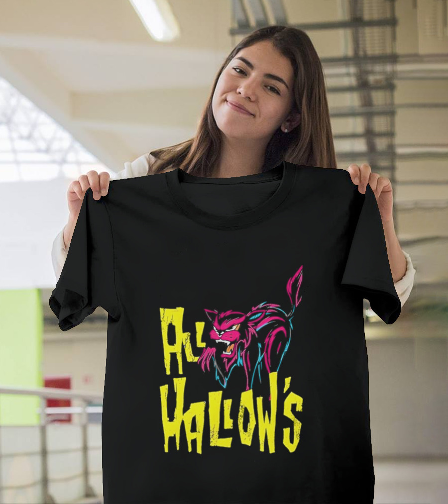 All Hallow's Afireinside Cat T-Shirt