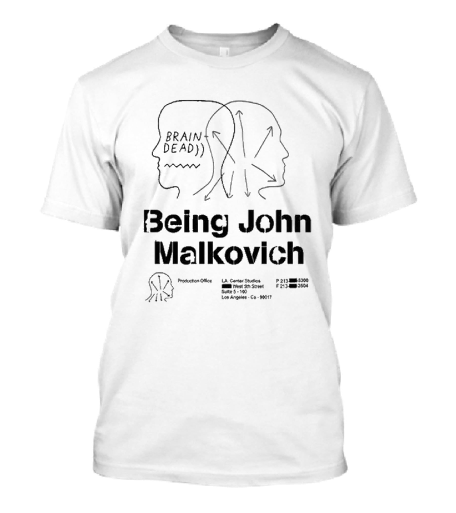 Brain Dead Being John Malkovich Business Card Visual Reference L.A. Center Studios T-Shirt