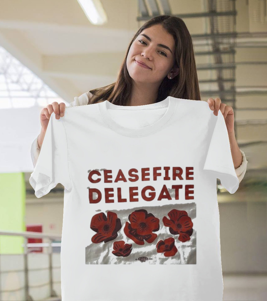 Ceasefire Delegate Red Poppies And Peace T-Shirt
