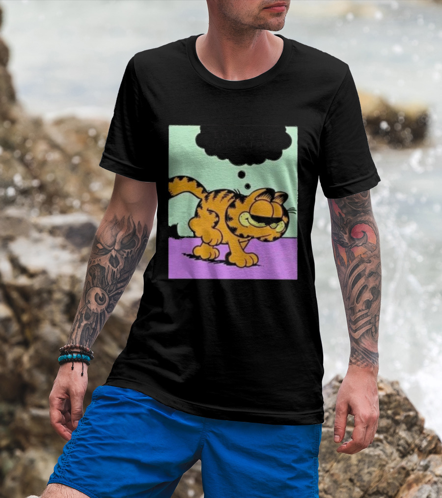 Garfield Eating Is Important Cartoon Character Comic Strip Image T-Shirt