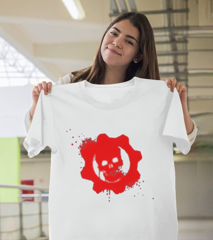 Gears of War Crimson Omen Icon in Red with Skull T-Shirt