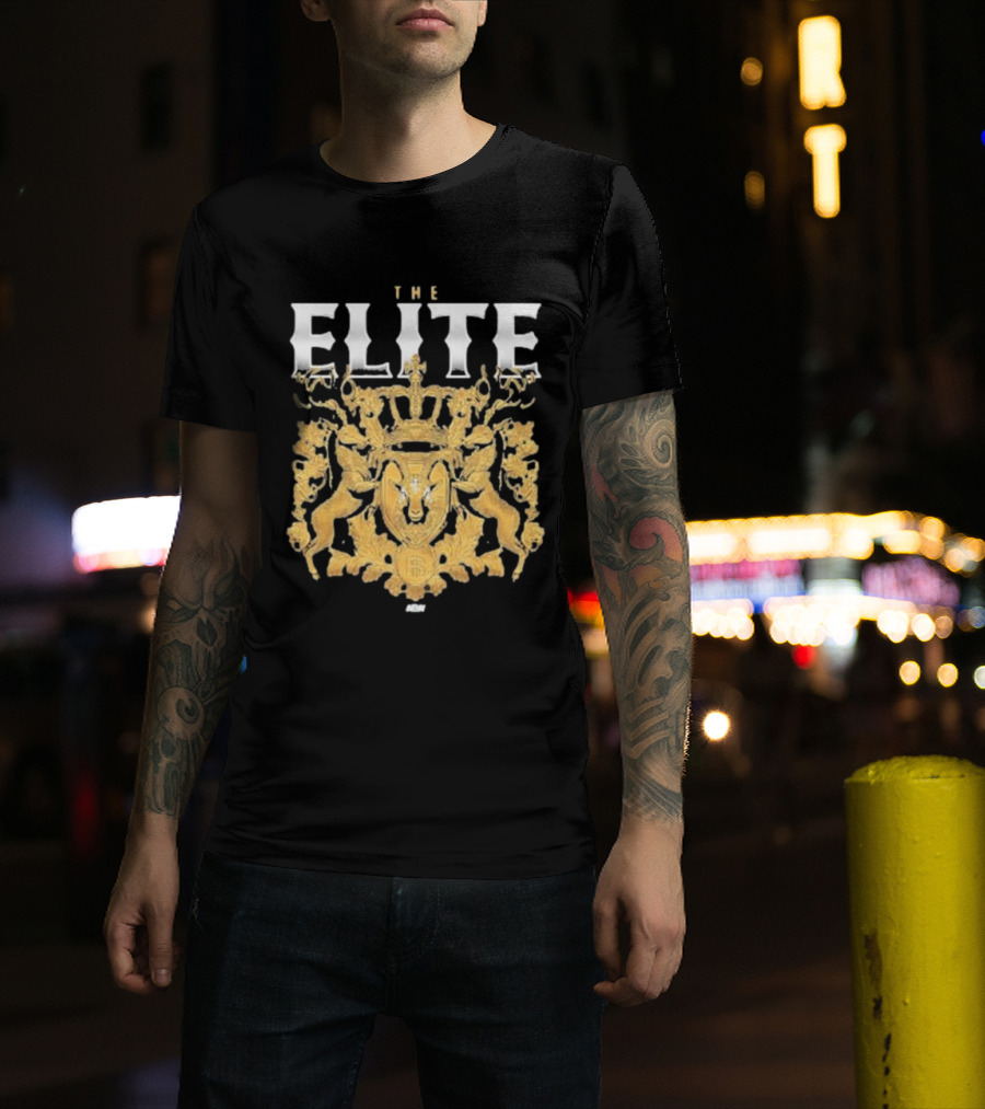 The Elite AEW Gold Coat Of Arms Crest T-Shirt