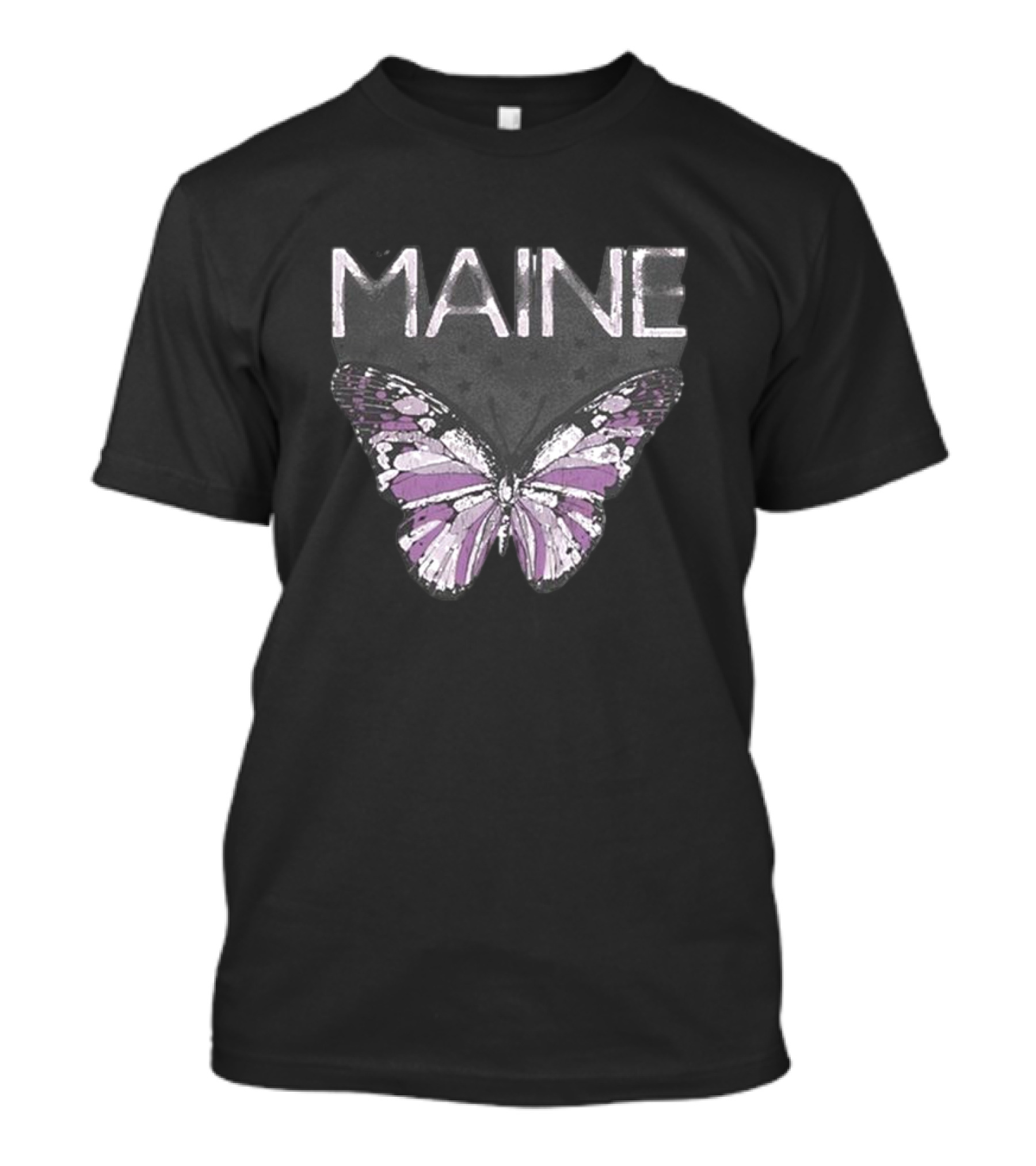 Maine Retro Butterfly Motif T-Shirt