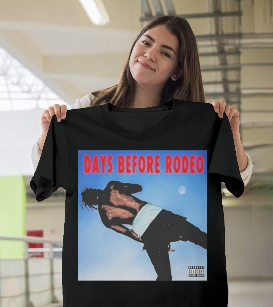 Travis Scott Days Before Rodeo Explicit Content Moon Sky T-Shirt