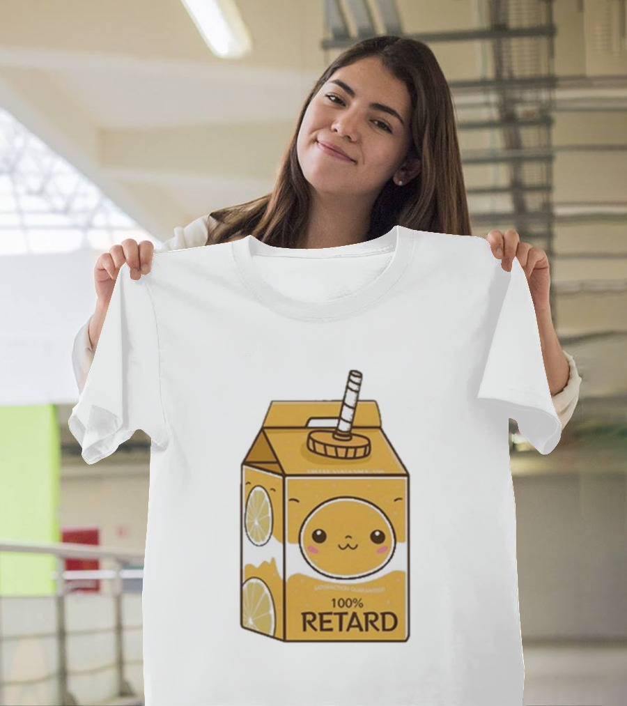Satisfaction Guaranteed 100 Retard Lemon Juice Box Kawaii Face T-Shirt