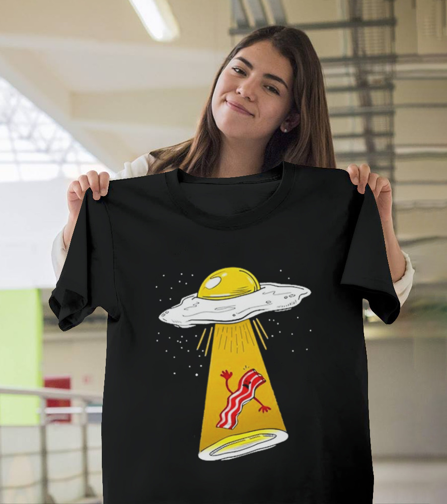 Dave Danna Wonder Nation Alien UFO Egg Abduction Breakfast T-Shirt