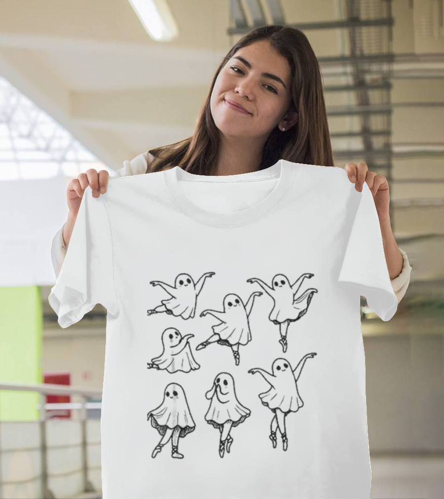 Ballet Ghost Dance Teacher Spooky Dancer Halloween T-Shirt