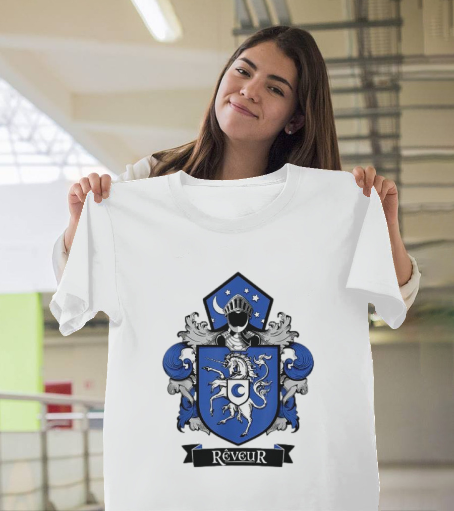 Rêveur House of Dreamers RCA Givers School Spirit Unicorn Coat of Arms T-Shirt