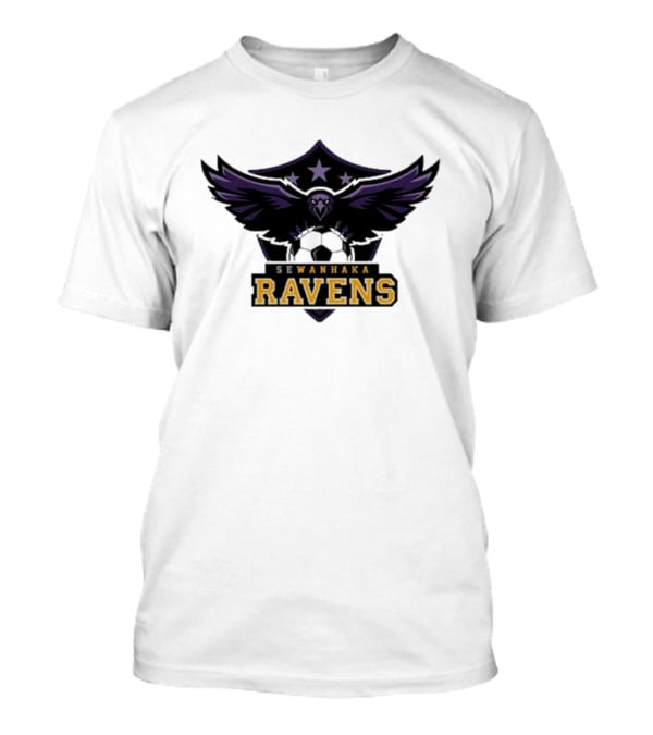 Sewanhaka Ravens Soccer Team Logo Emblem T-Shirt