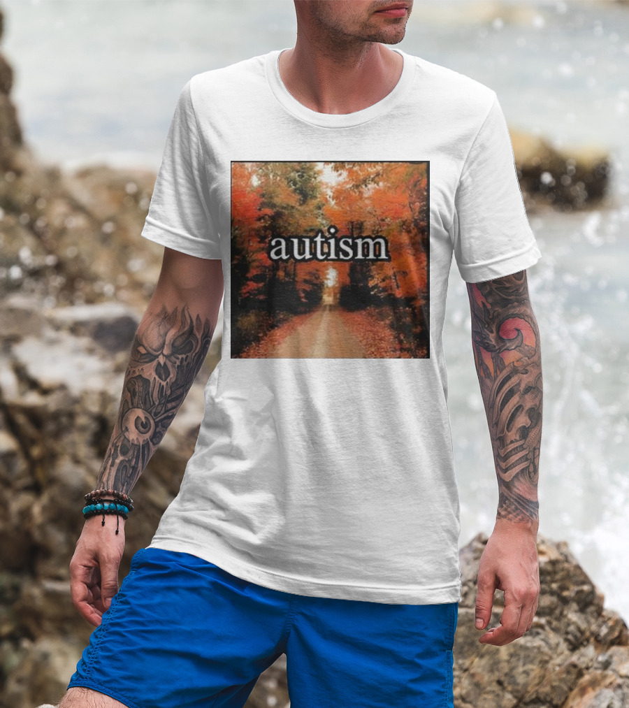 Autism In An Autumn Forest Pathway T-Shirt
