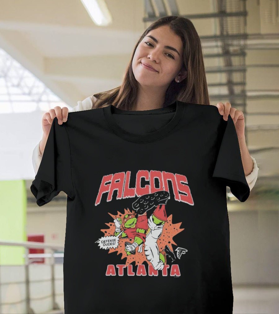 Tmnt Raphael Defense Dudes Falcons Atlanta T-Shirt
