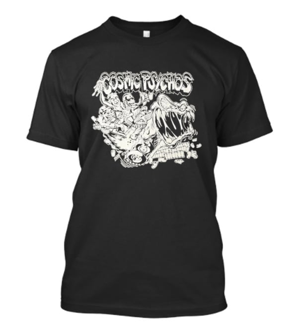 Cosmic Psychos Band Vintage Style Graphic Monsters Music T-Shirt