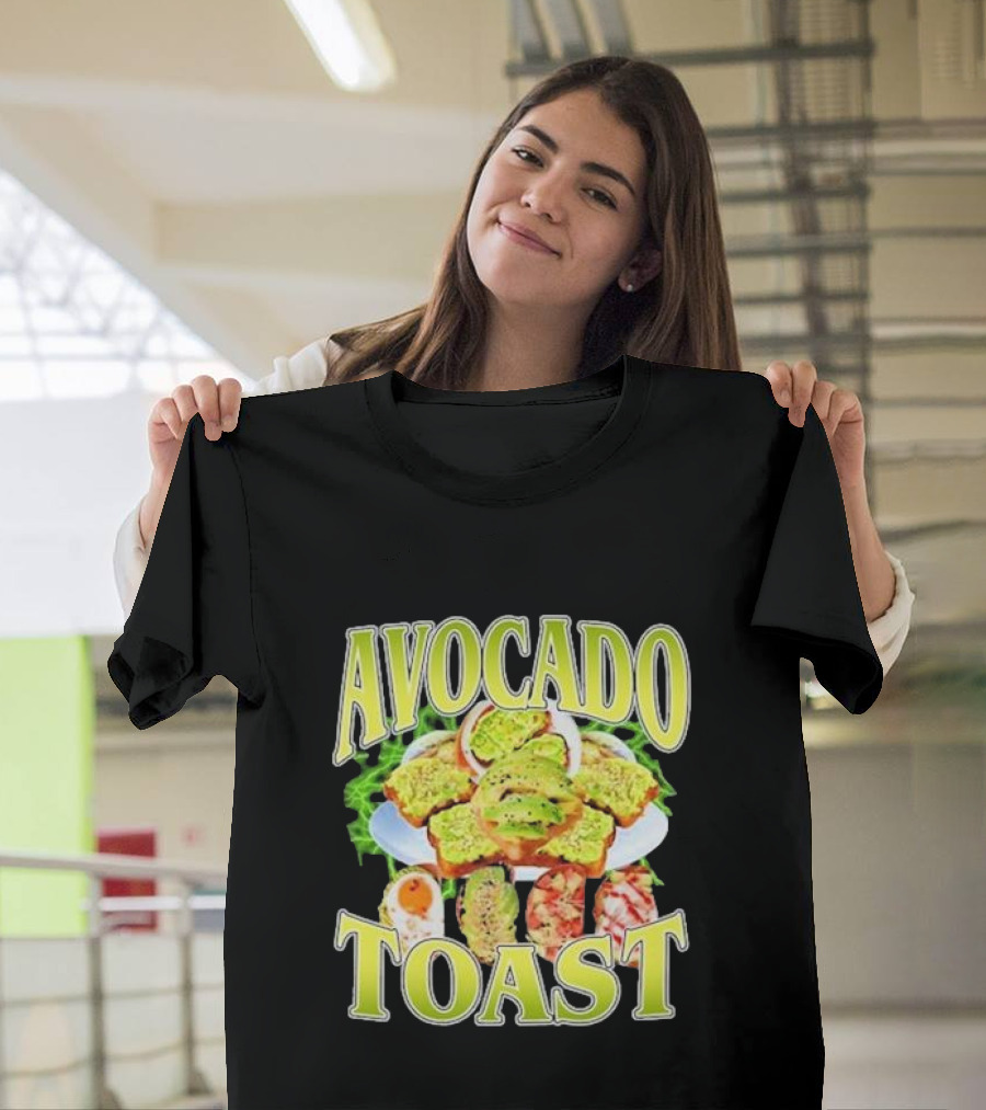 Emotionalclub Avocado Toast Plate with Assorted Toppings T-Shirt