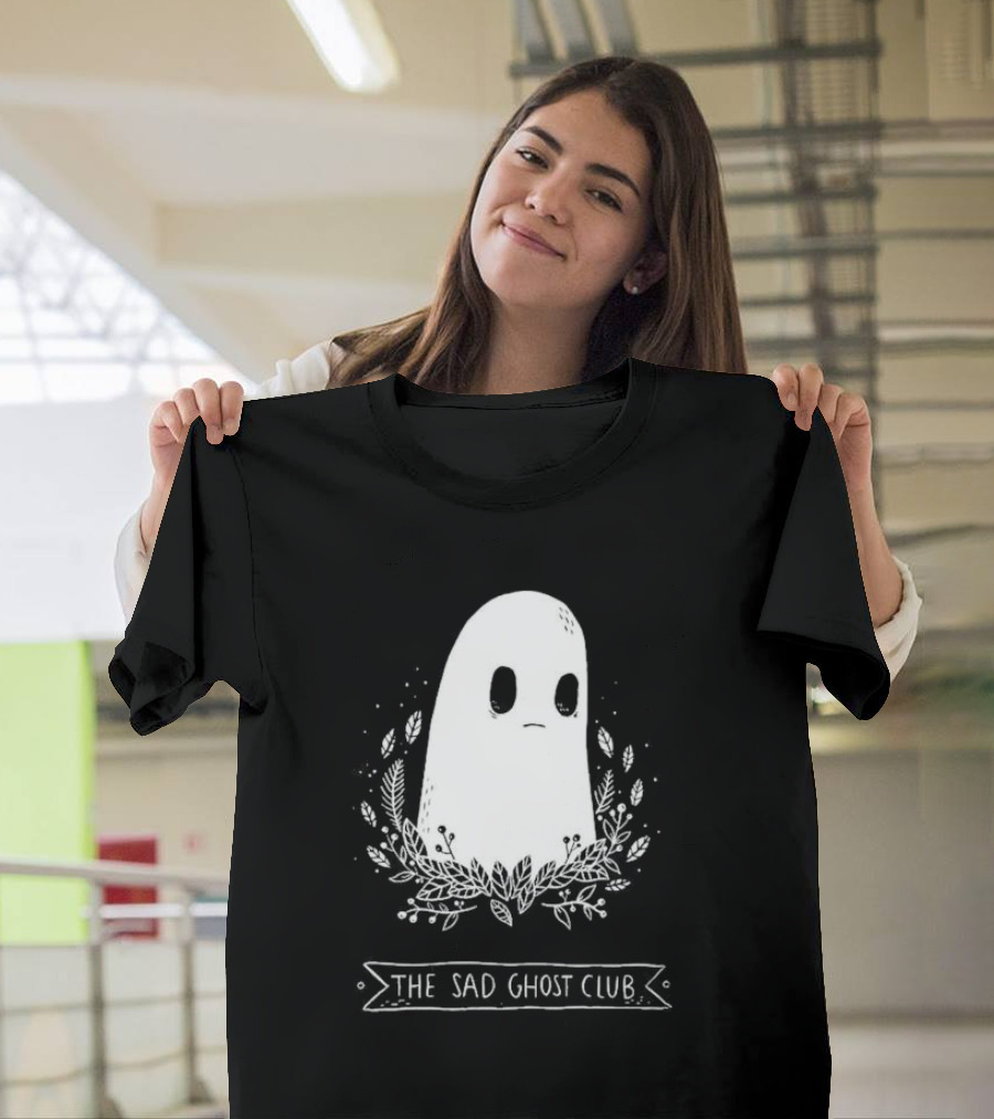 The Sad Ghost Club First Ever Ghost Surrounded By Floral Elements T-Shirt