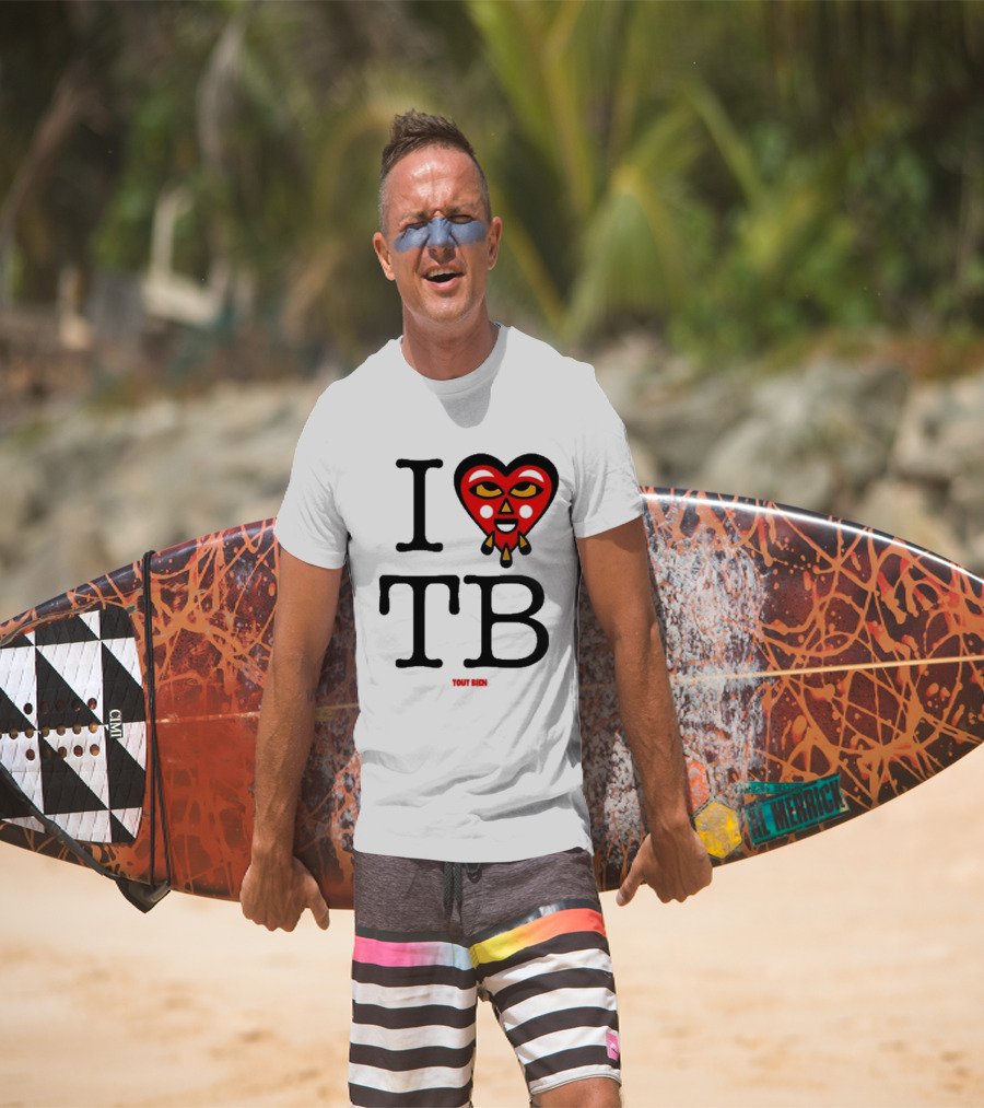 I Love TB Tout Bien Heart Face T-Shirt
