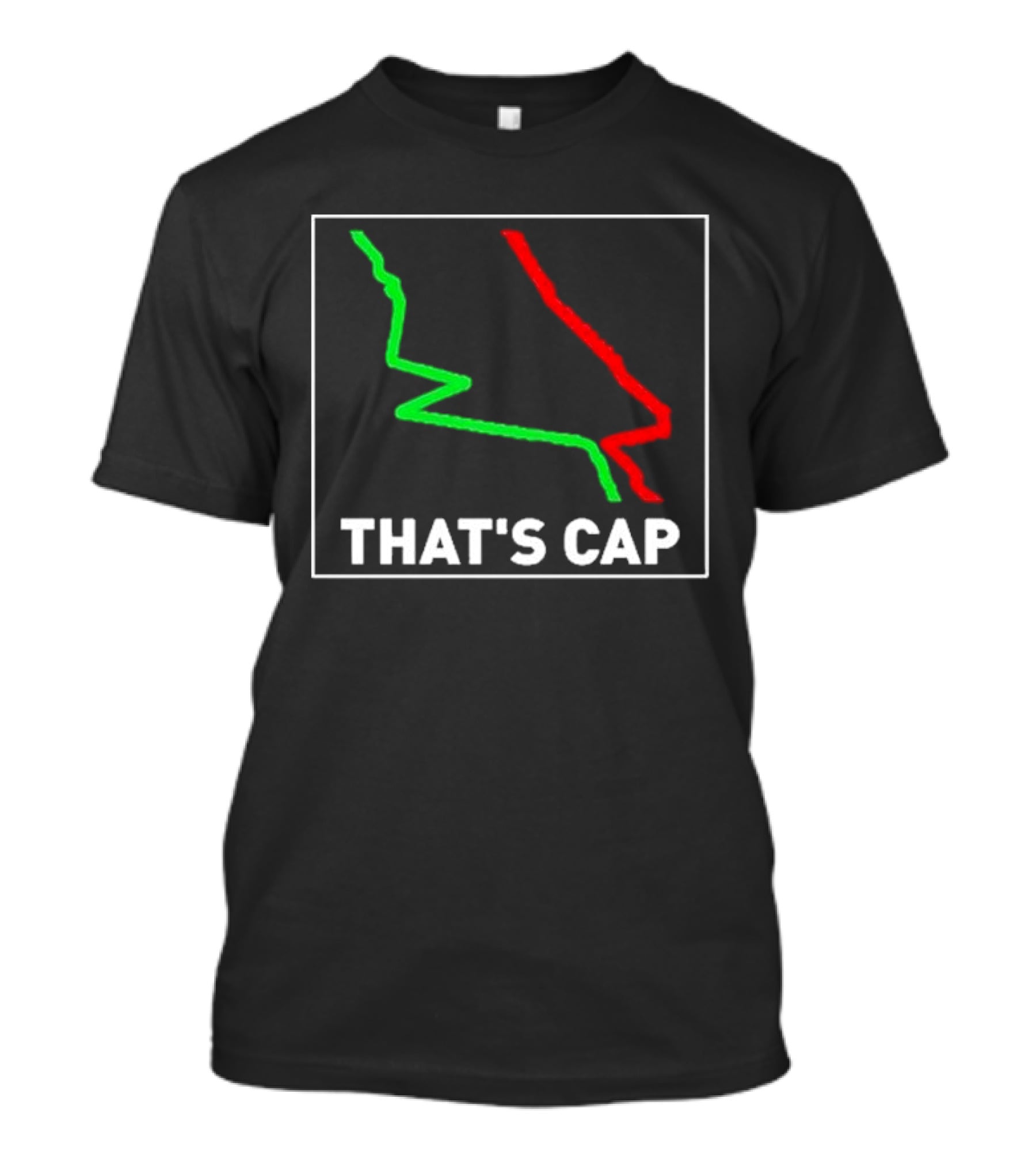 James Pettus That's Cap Red And Green Zigzag Lines T-Shirt