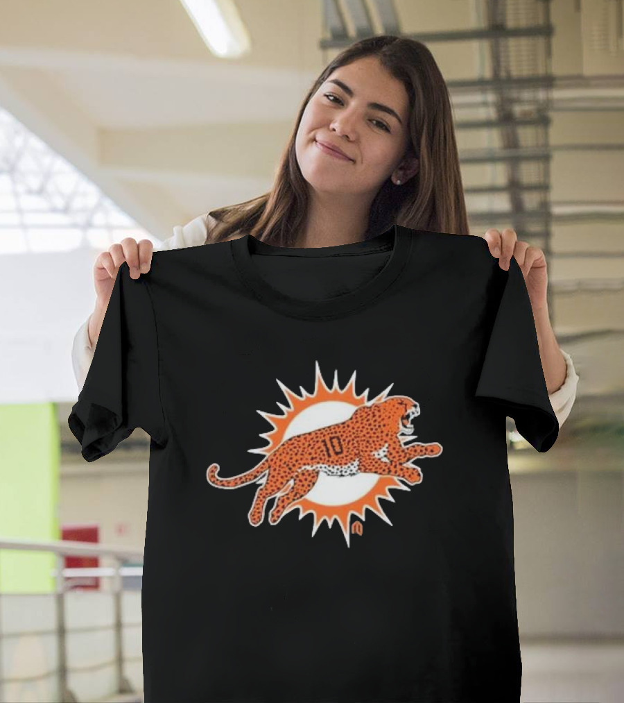 Miami Cheetah Leap Sunburst 10 T-Shirt