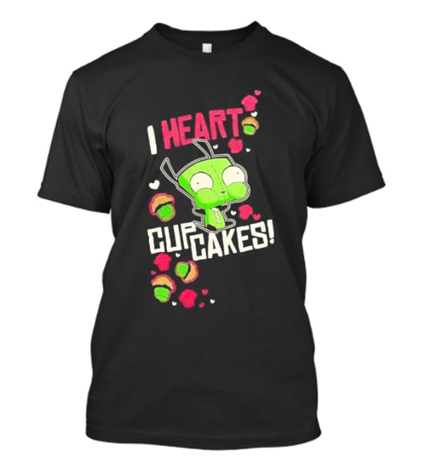 Invader Zim GIR I Heart Cupcakes T-Shirt