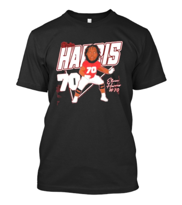 Elvin Harris 2024 #70 New Mexico Lobos Football Star Caricature T-Shirt