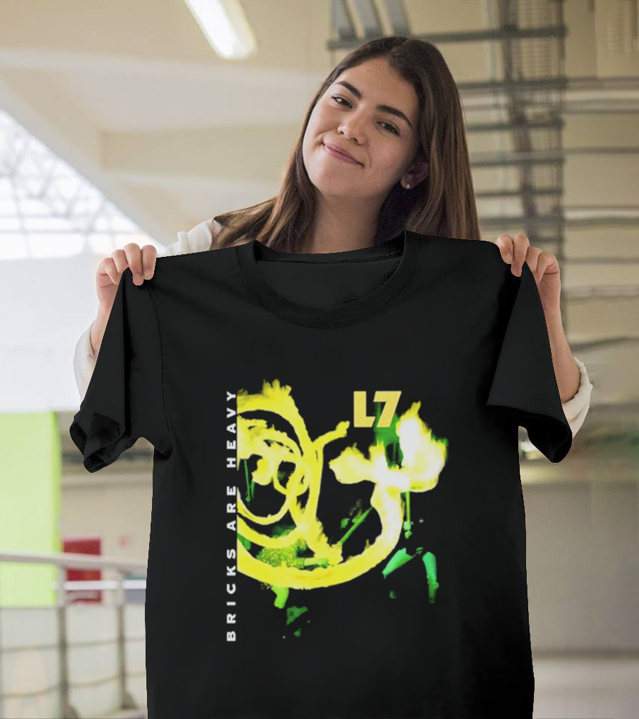 L7 Bricks Are Heavy Album Neon Graffiti T-Shirt