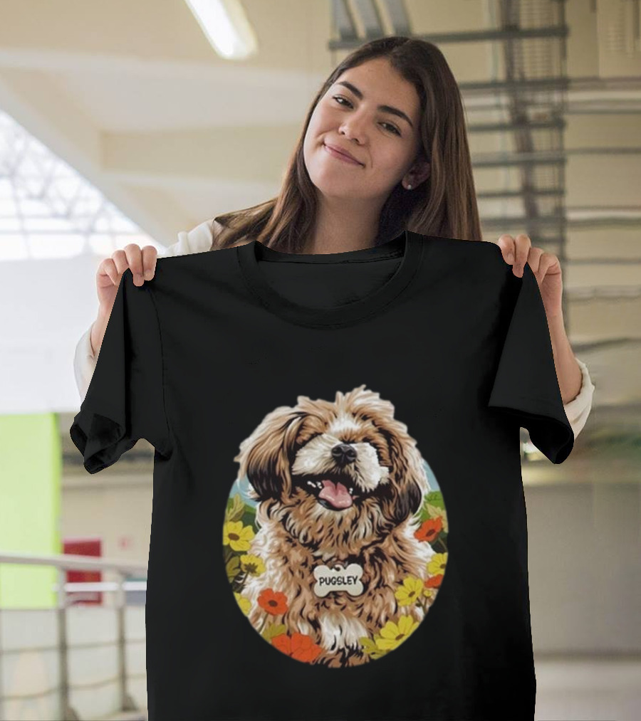 Nordacious Pugsley Dog Flowerful Bliss T-Shirt
