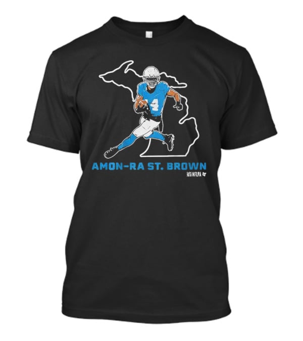 Amon-ra St. Brown Michigan Football Star NFLPA T-Shirt