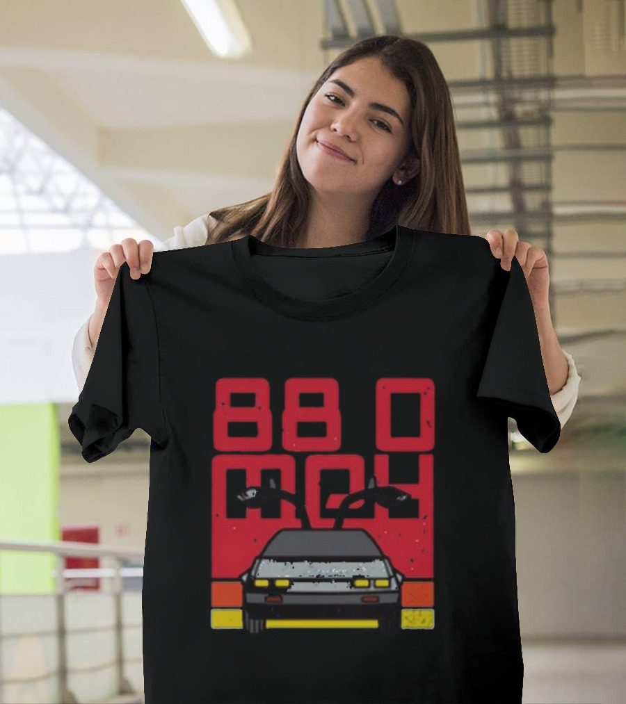 Back To The Future 88MPH DeLorean Time Machine Musical Retro T-Shirt
