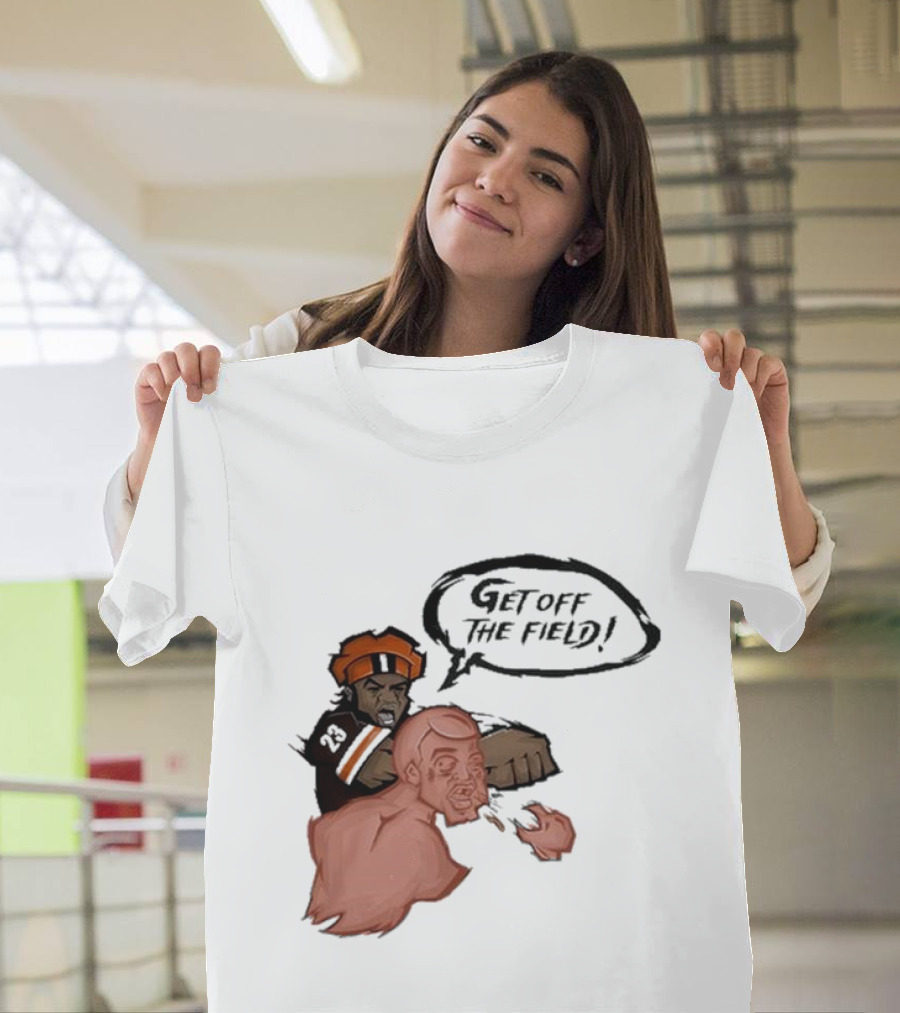 Get Off The Field Dawg Pound Player Punching Opponent T-Shirt