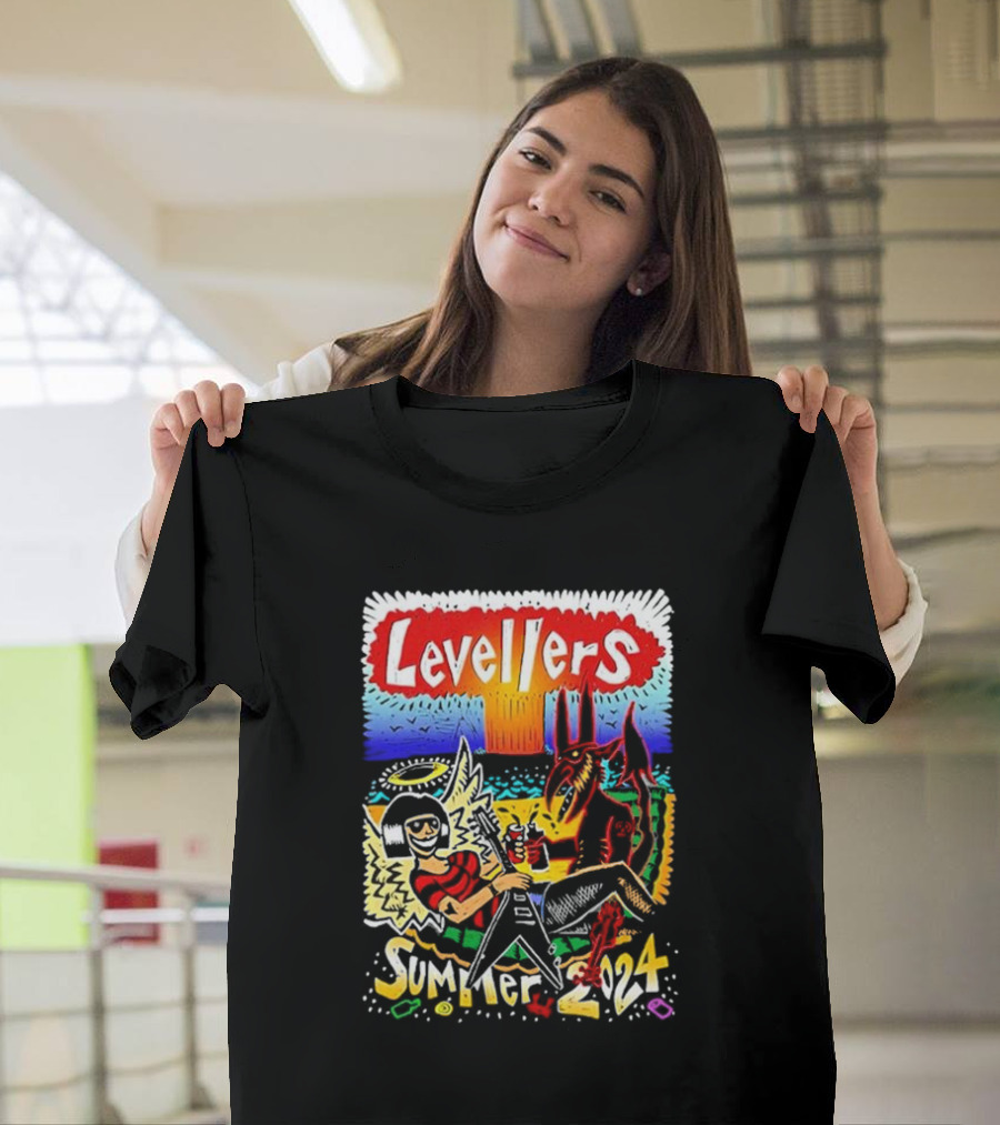 Levellers Summer 2024 Tour Dates Festival Scene Guitar Demon T-Shirt