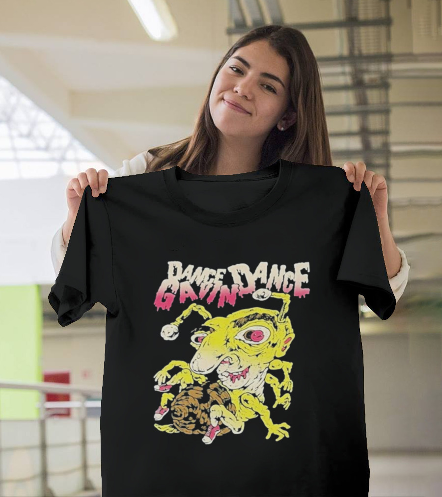 Dance Gavin Dance Band Rare Cartoonish Yellow Creature With Pink Accents T-Shirt