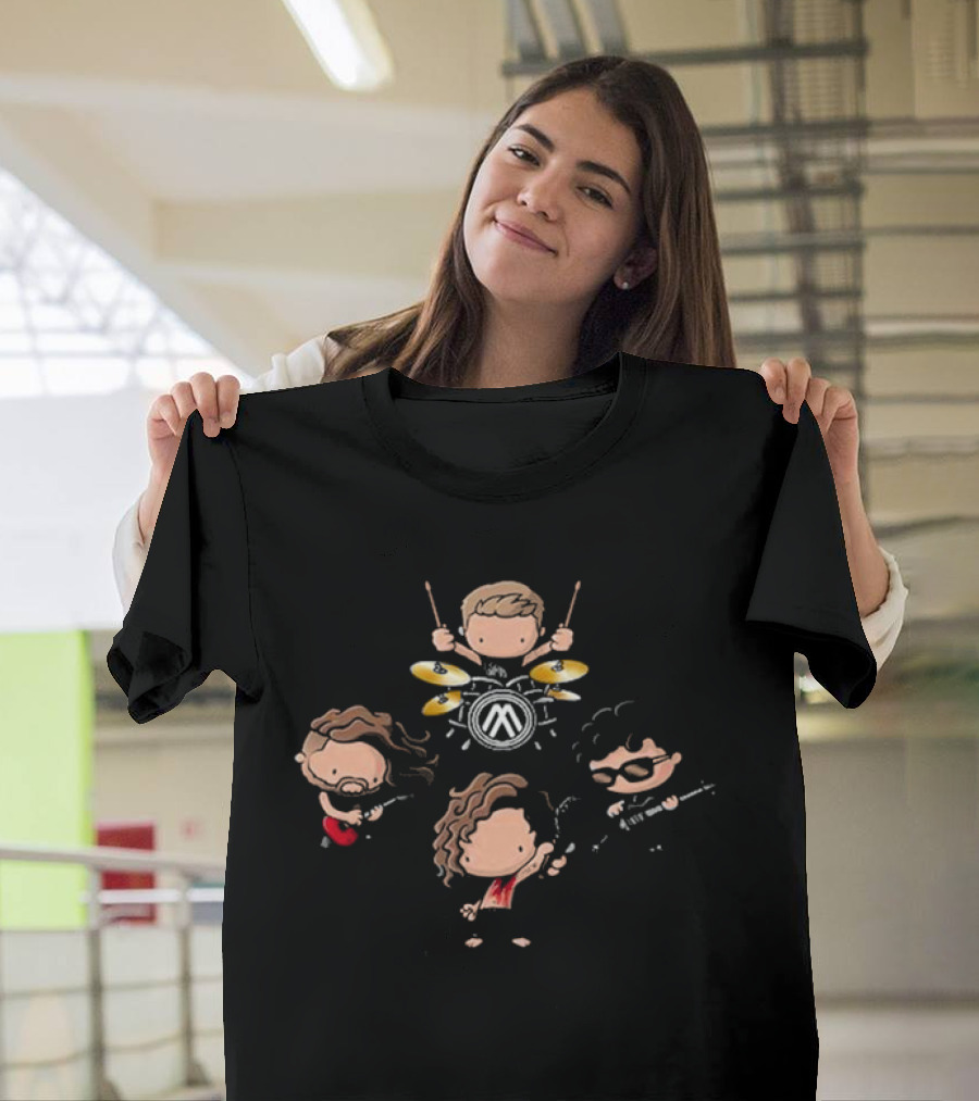 Nothing More Band Member Cartoon Stickers Playing Music T-Shirt