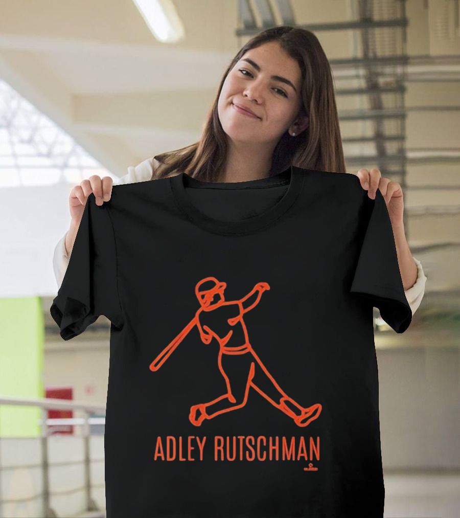 Adley Rutschman Baseball Swing Retro Line T-Shirt