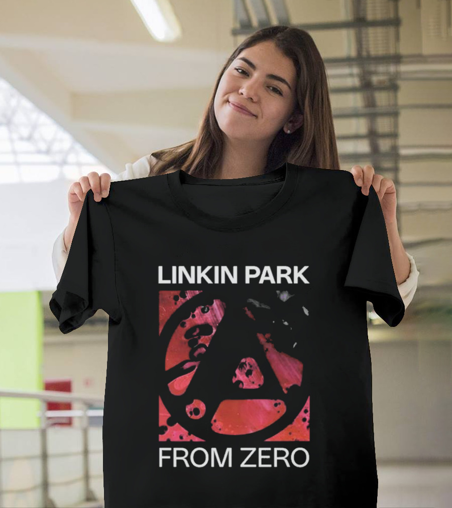 Linkin Park From Zero Texture Black Concert Red LP T-Shirt