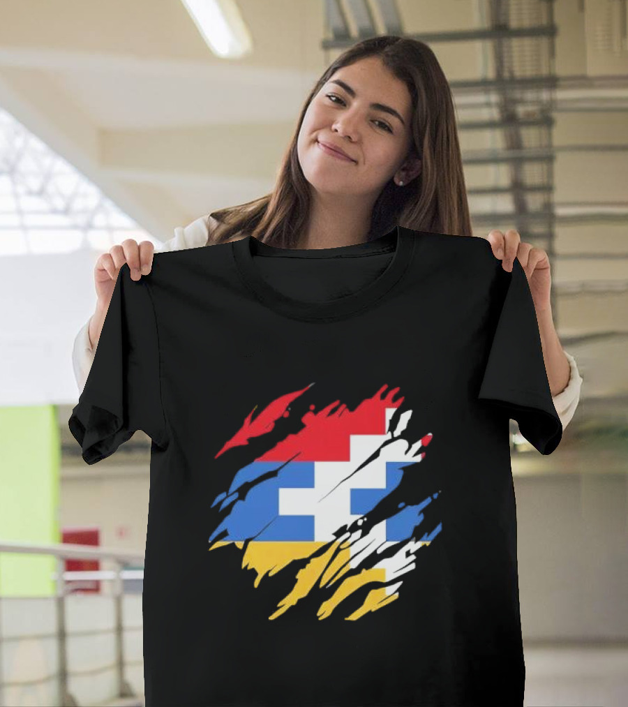 Nagorno-Karabakh Flag Ripped T-Shirt