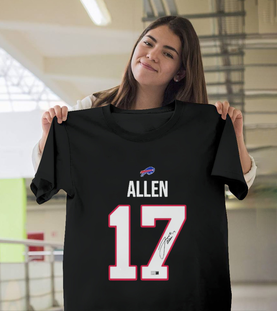 Buffalo Bills Allen 17 Signature Jersey T-Shirt