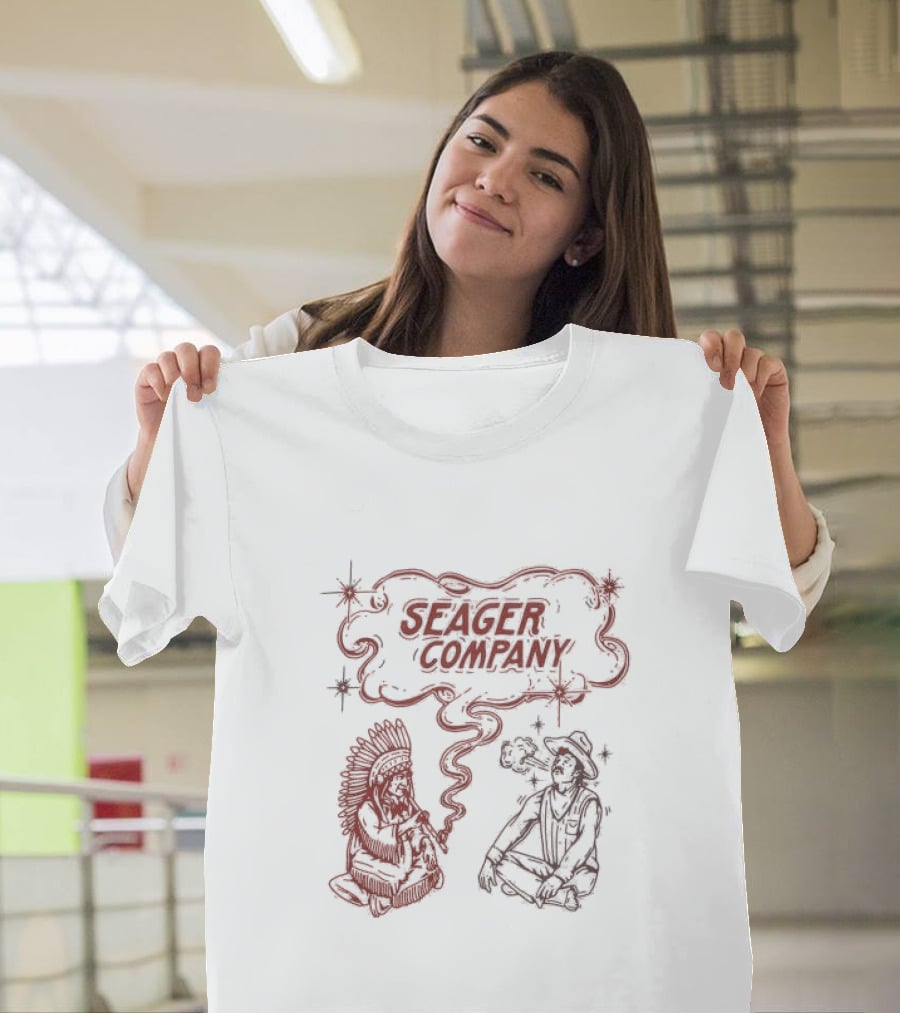 Seager Company Peaceful Pipe Gathering T-Shirt