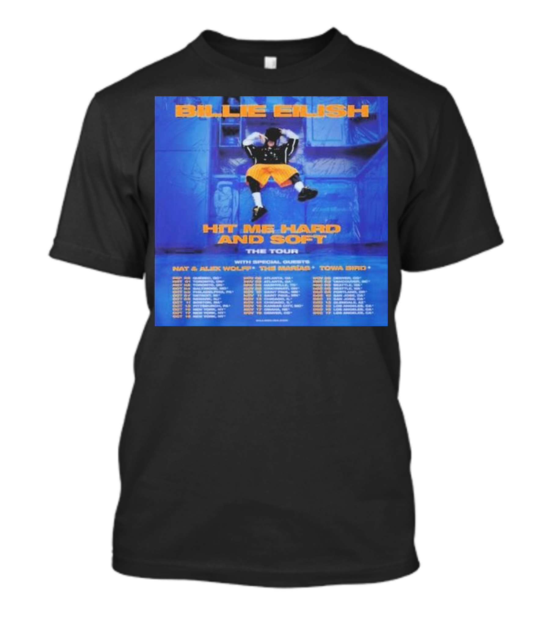 Billie Eilish Hit Me Hard And Soft Tour Nat Alex Wolff The Marías Towa Bird 2024-2025 T-Shirt