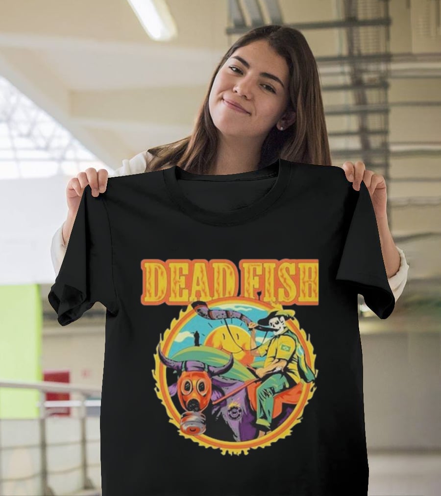 Dead Fish Band Agro Is Death Riding Bull T-Shirt