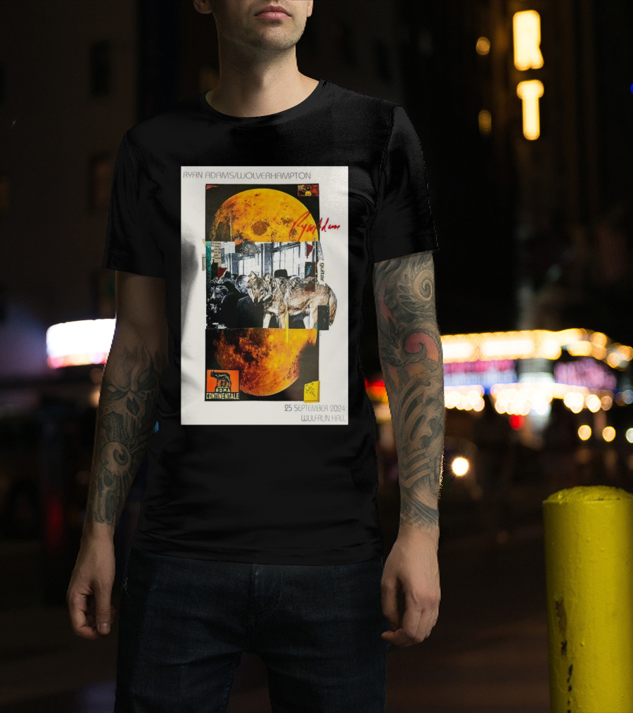 Ryan Adams Wolverhampton Wolves Moon Roma Wulfrun Hall 25 September T-Shirt