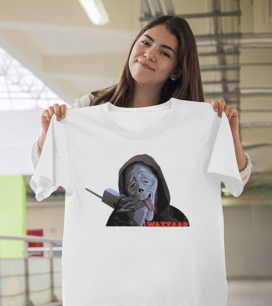 Shithead Steve Wazzap Ghost Face Phone T-Shirt