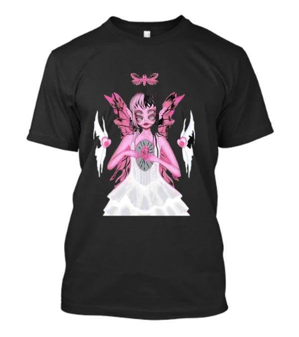 Melanie Martinez Portals Heart Pink Winged Character With Moth And Eyes T-Shirt