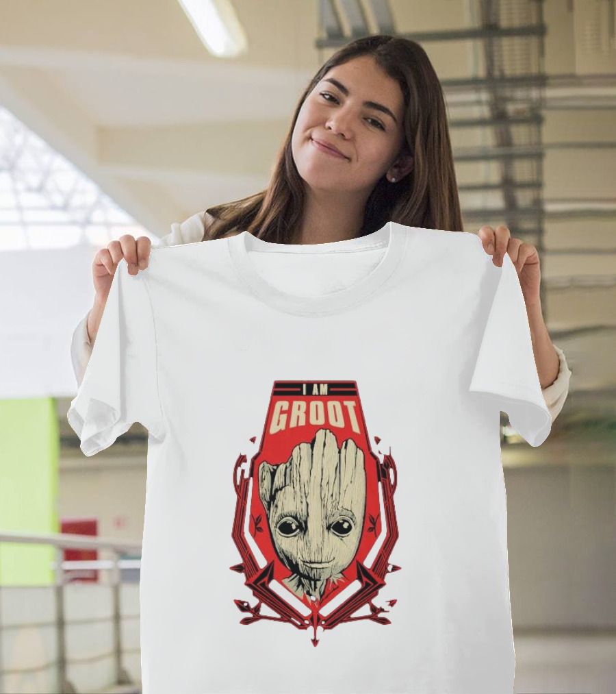 I Am Groot Shield Guardians Of The Galaxy Bravado T-Shirt