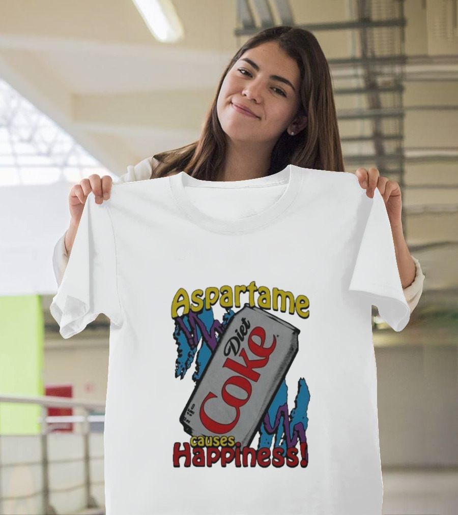 Aspartame Causes Happiness Diet Coke Can Retro T-Shirt
