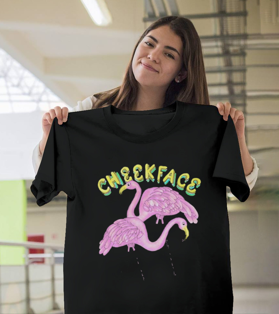 Cheekface Pink Flamingos T-Shirt